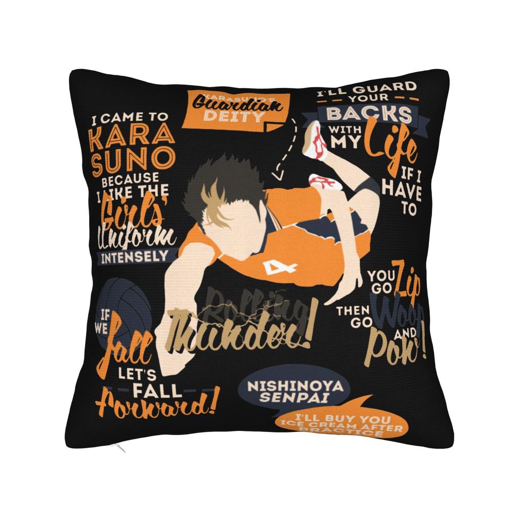 Oikawa Haikyuu Anime Pillowcase Cushion Cover Decorative Bokuto Volleyball  Pillow Case Cover Bedroom Square