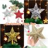 Christmas Tree Topper Star Decor Plastic Ornament Treetop Decoration Shatterproof Office Hotel Party