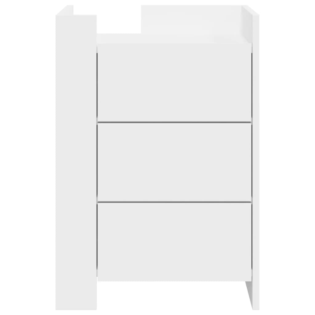 Nightstand White 45 x 50 x 65 cm Particleboard