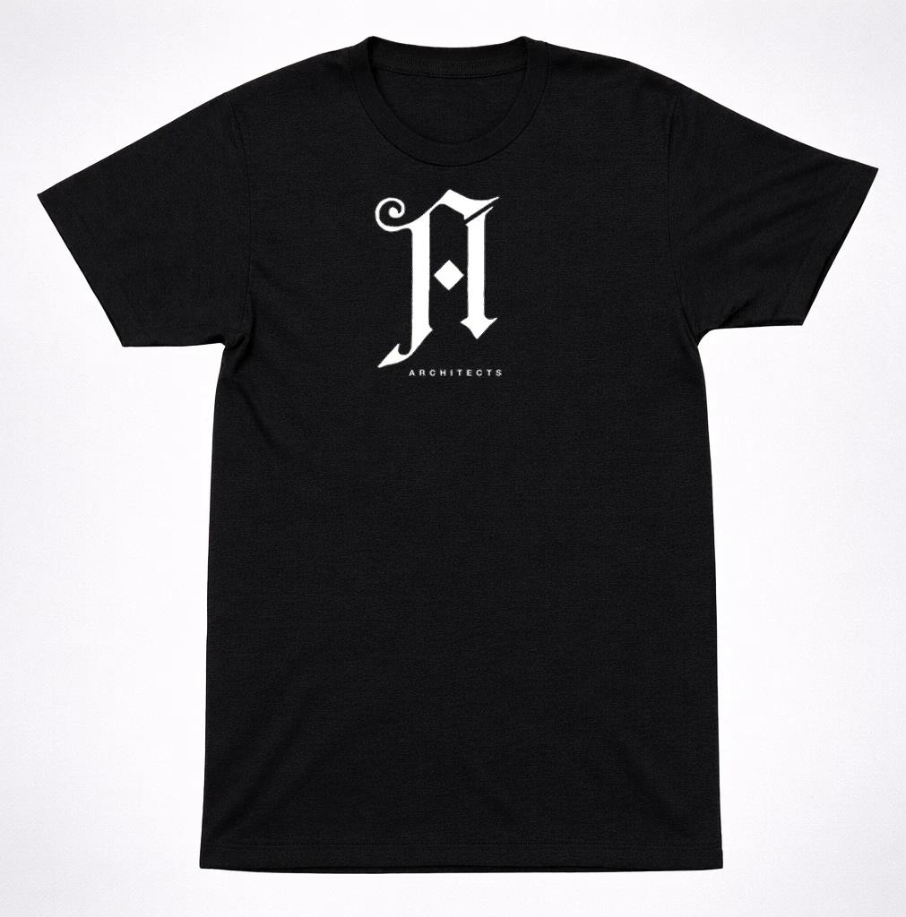 Architects Logo T Shirt | Metalcore Hardcore Band Tee | Modern Heavy Music Shirt M