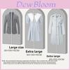 Minimalist Waterproof Garment Dust Cover With Transparent Pvc For Wardrobe Storage