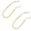 2Pcs Wood Bead Curtain Tiebacks, Curtain Holdbacks for Thin or Thick Window Draperies, Boho Farmhouse Curtain Tiebacks, Curtain Tie Backs for Home