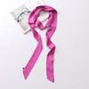 Women's Solid Silk Ribbon Scarf: Thin, Long, Narrow Neck Tie & Shirt Accessory