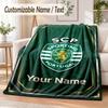 Custom Text Flannel Blanket Sporting CP Print Warm Cozy Blanket Home Sofa Bedding
