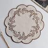 Thickened Embroidered Placemats Wear-resistant Canvas Table Pad Insulation Table Mat  Home Use