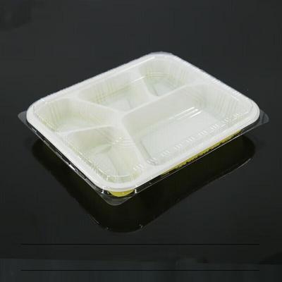Saikeyou 100-Pack 5-Compartment Disposable PP Lunch Boxes