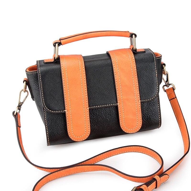 Johnature Mode erste Schicht Kuh Leder Frauen Tasche Vintage Handtasche Freizeit handgefertigte weibliche Schulter Messenger Taschen