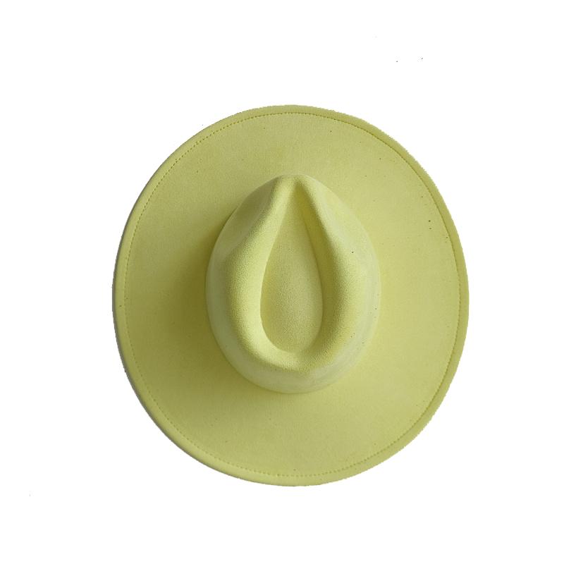 Teal Suede Hat Wide Brim 34 Colors Fedora Hat Men Women Autumn Winter Felt Jazz Hats Classic Church Fedoras Chapeau Sombrero Muj