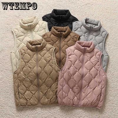 Autumn and Winter Standing Collar Women's Down Vest Fashionable Warm Casual Thin and Lightweight Vest