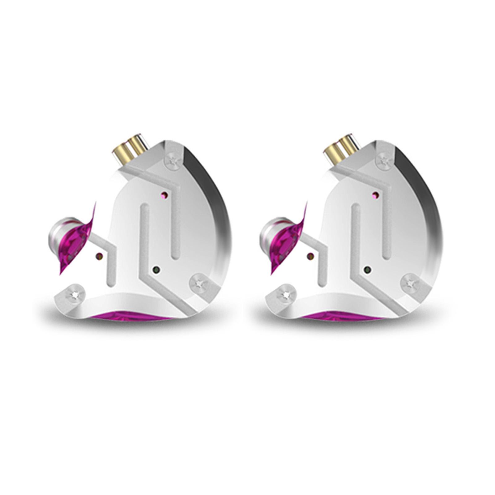 

Wired In Ear Headphones Single Side 1DD+4BA Hybrid Driver 3.5mm Metal HiFi Earphone Purple