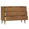 MOLDE Brown Drawer Cabinet 113 x 40 x 80 cm Solid Pine Wood