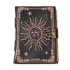 Handmade Leather Sun Journal: Deckle Edge Paper Book of Shadows