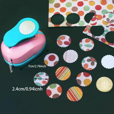 Stamp Shaped Craft Lever Punch Circle Cutter Handmade Paper Hole Punch for Crafting Scrapbooking DIY Card Making
