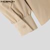 INCERUN Herren Frühling Krawatten Casual Loose Shirts Übergröße