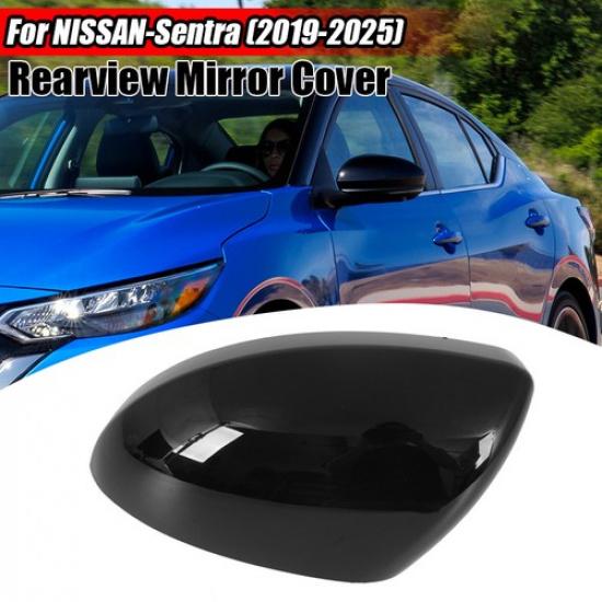 Left Side Gloss Black Replacement Mirror Cover Cap for 2020-2025 Nissan Sentra