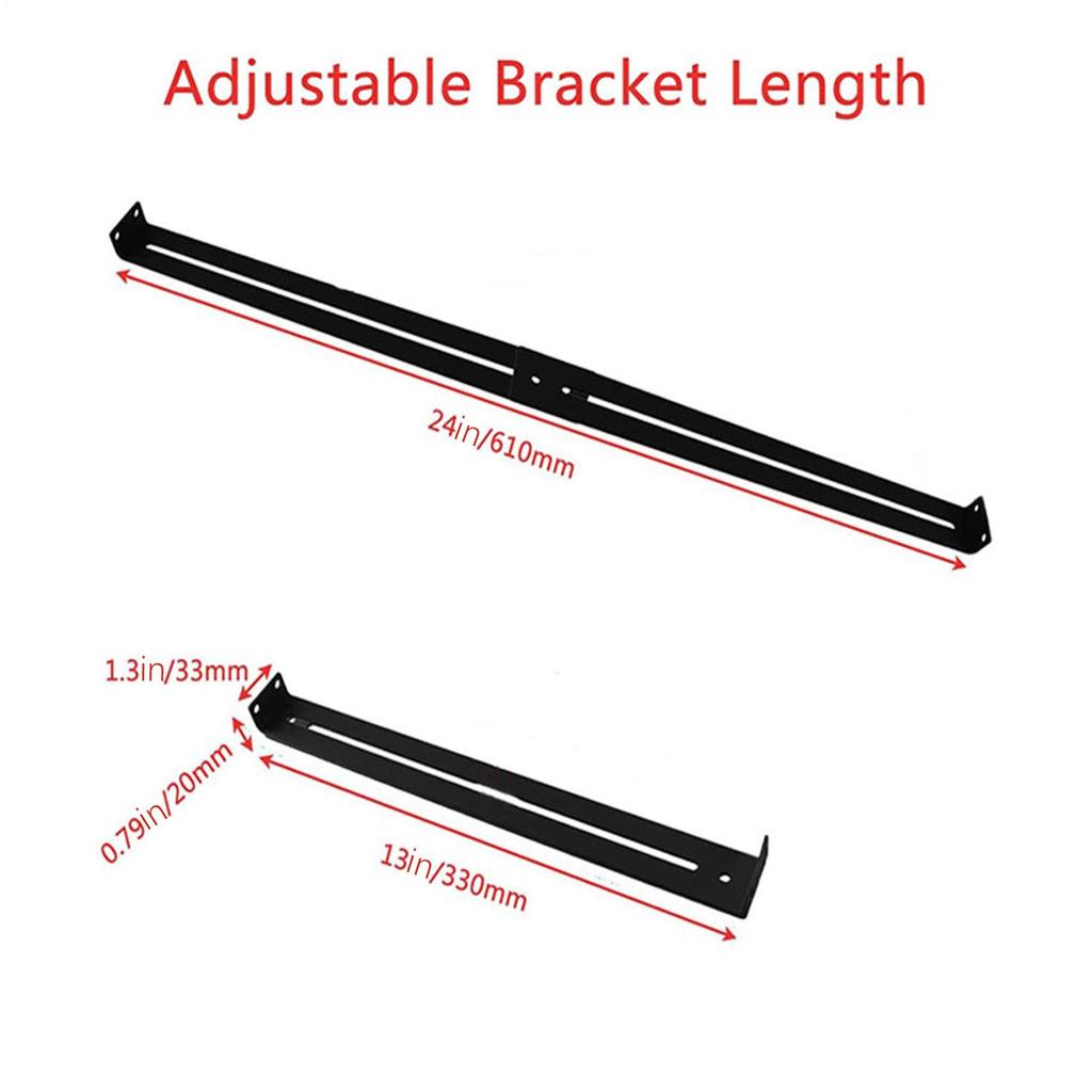4pcs Drawer Repair Kit Furniture Repair Kit Mounting Brackets Bottom Support Tool Set fit drawer spaces from 13 to 24.1 inches