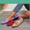 Comfortable Lightweight Women's Slip-on Bow Tie Loafers With Breathable Design For Spring And Summer Fashion