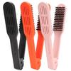 Double Sided Ceramic Hair Straightener Comb & Styling Brush Natural Wood 2 in 1 Styling Tool for Women