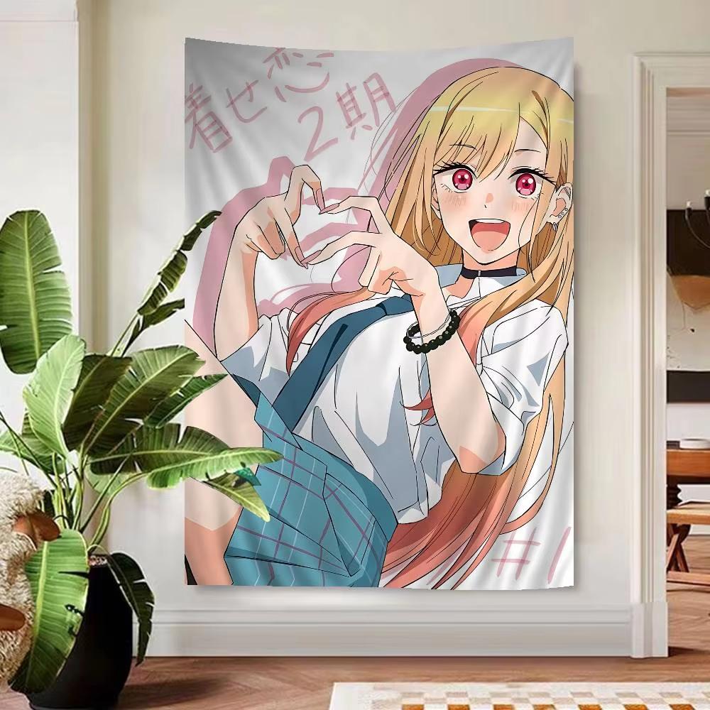 Buntes Anzieh-Darling Anime-Wandteppich, Günstige Hippie-Wanddekoration Mit Bohemian-Mandala Für Wohnzimmer Schlafzimmer