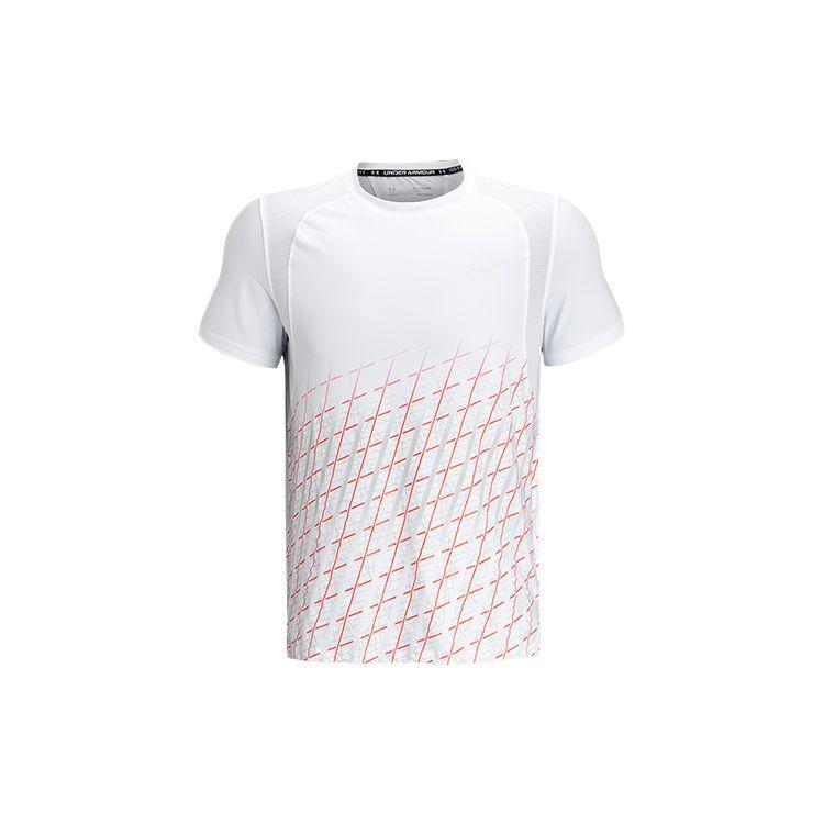 

Футболка для бега Under Armour с градиентной полосой и принтом, мужские топы, белые 1367876-100