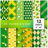 12KS St. Patrick Series Materiál papírové pozadí dekorace Diy balicí papír