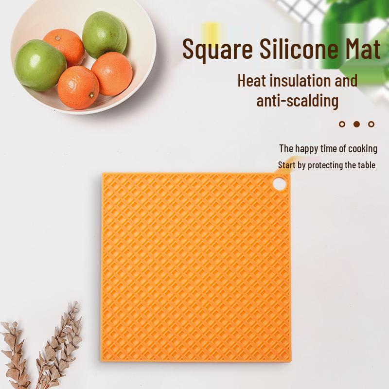 Honeycomb Silicone Placemats: Heat-Resistant, Non-Slip, Easy-to-Clean, Quadrilateral Kitchen Table Mats.