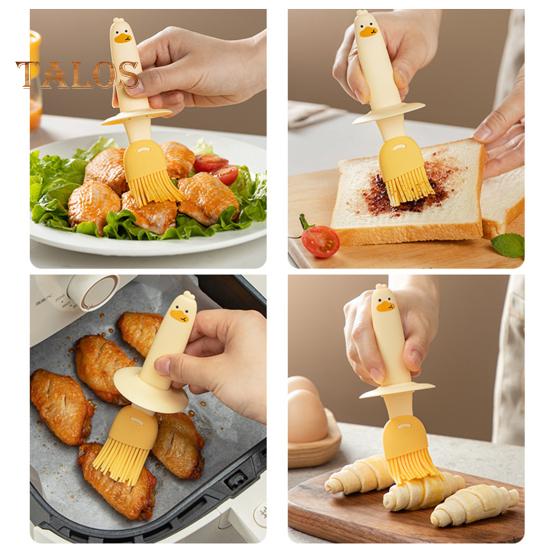 Household Oil Pot Easy Dipping Applying Grease Convenient Cleaning Useful Integrated Design Oil Pot Kitchen Supplies