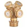 4 Hole Adjustable Brass Spray Misting Nozzle Garden Sprinklers Irrigation Fitting Jardim Home Watering Garden Tools