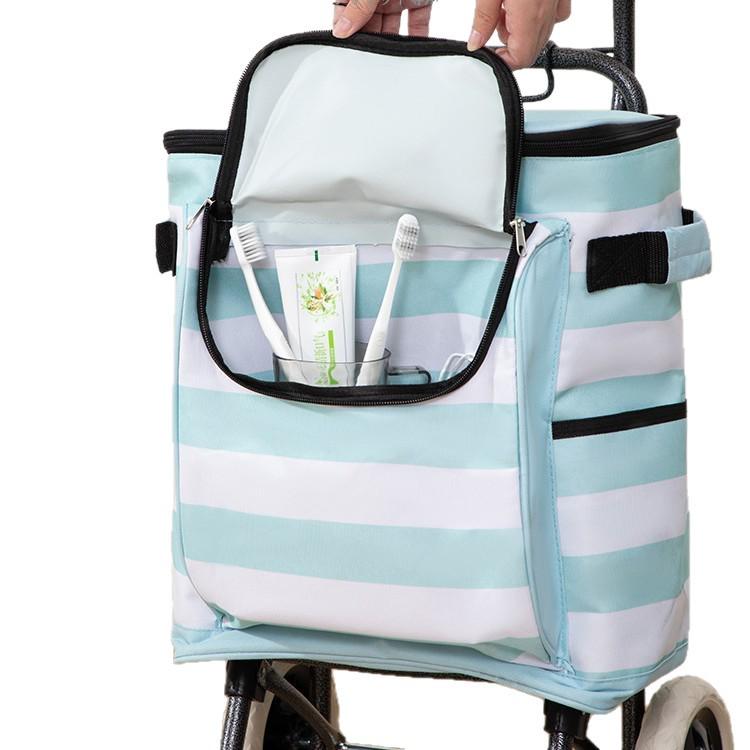 Lekki Składany Wózek na Zakupy z Wkładem Chłodzącym do Użytku na Zewnątrz i w Supermarkecie