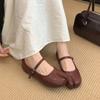 Fashion 2025 New Fashion Buckle Strap Women Mary Janes Lolita Flats Shoes Female Strange Toe Footwear Shallow Ladies Flats With Shoes