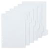 A5 6Pcs Binder Pockets Binder Zipper Folders for 6 Ring Notebook Divider Page Waterproof PVC Leaf Document Filing Bag