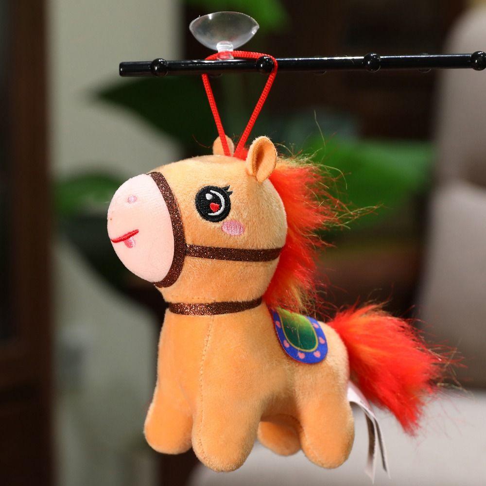 Cartoon Stuffed Animal Horse Fluffy Horse Zodiac Horse Plush Toy  Year of The Horse