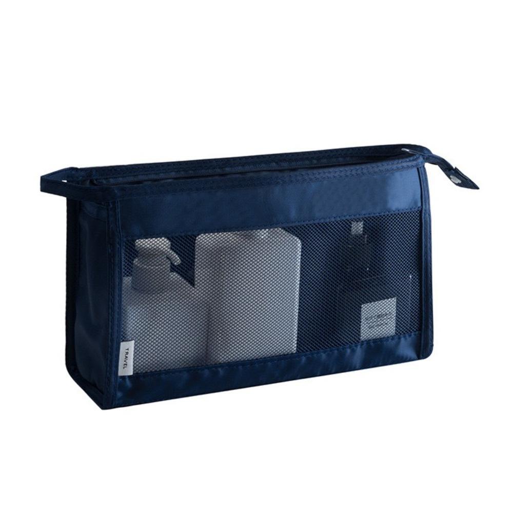 Foldable Mesh Makeup Organizer Hanging Toiletry Bag Large Capacity Wash Bag  Brushes