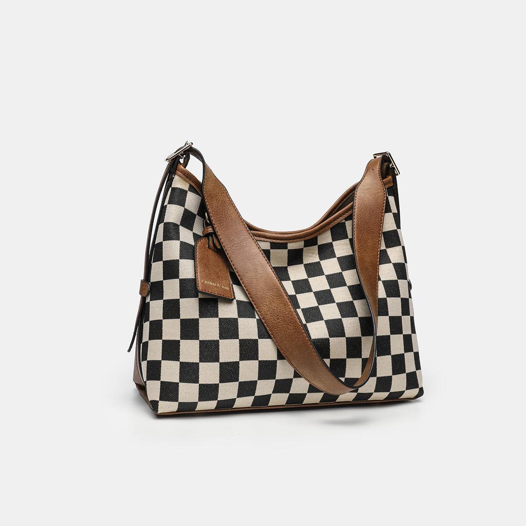 Chessboard Bag Tote Bag Large Capacity Shoulder Armpit Bag Autumn And Winter Advanced Sense Of Work Commuter Women'S Bag