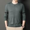 Streetwear Fashion Men Solid Slim Sweaters Spring Autumn Casual Male Clothes Long Sleeve Round Neck Knitted Bottoming Tops