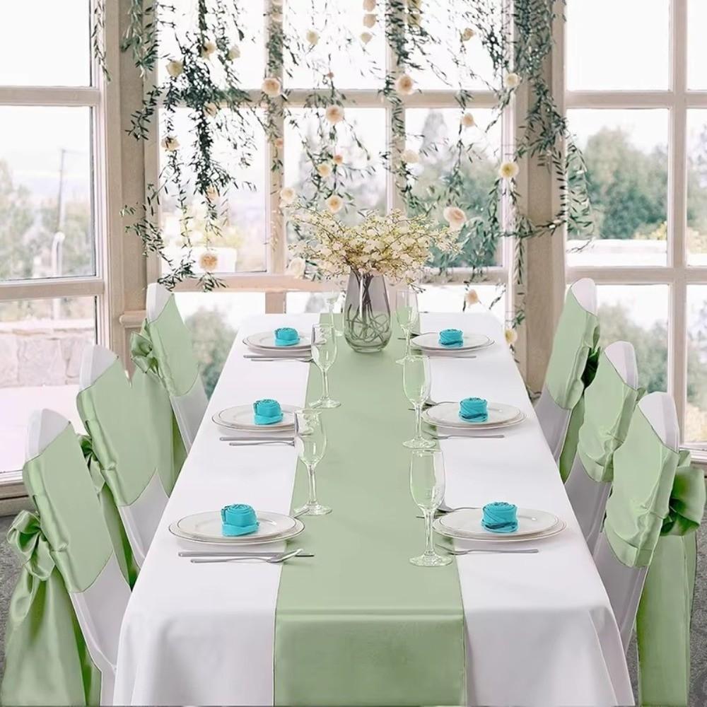 12x108 Inch Table Runner Solid Color Tablecloth Luxury Dining Table Decoration Wedding Decoration