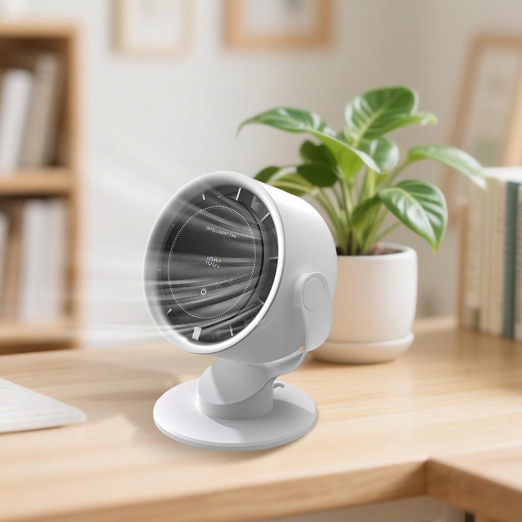 Desktop Fan Long Life Screen Digital Display Cycle Dormitory Wall-mounted High-speed Electric Fan, Wall-Mounted Desk Fan