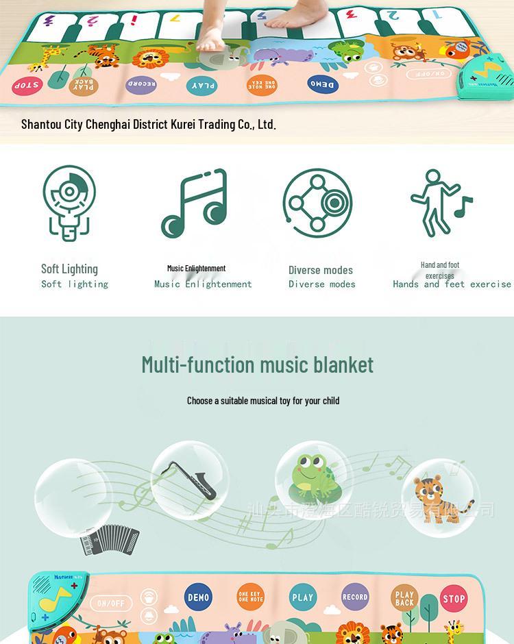 Baby Step-on Piano Music Mat - Educational Multifunctional Crawling and Game Carpet for Children