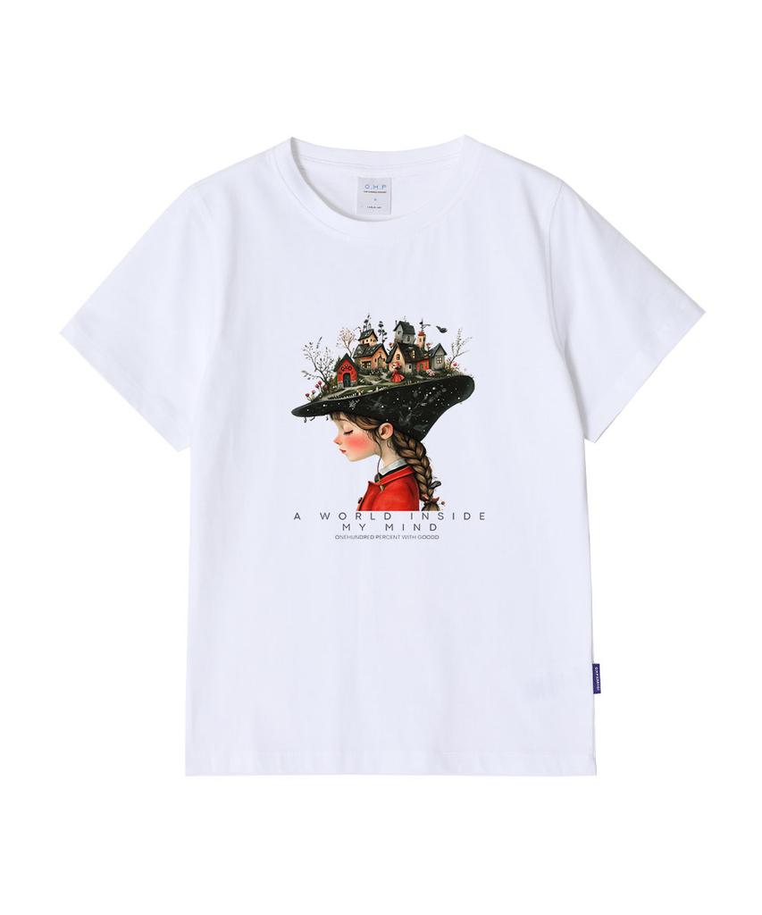 ONEHUNDREDPERCENT FOR WOMAN Ohpxgoodd Mind Woman Basic Short Sleeve T-Shirt