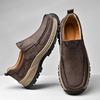 Men's 2025 New Style Outdoor Casual Leather Slip-On Loafers for Hiking and Mountaineering