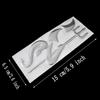Kyonuza Car Sticker Car Tape Seal Devil Silver 3D