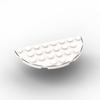 40pcs MOC Parts 22888 Plate Round Half Corner 4 x 8 Compatible Bricks DIY Assmble Building Blocks Particle Kid Brain Toy Gift