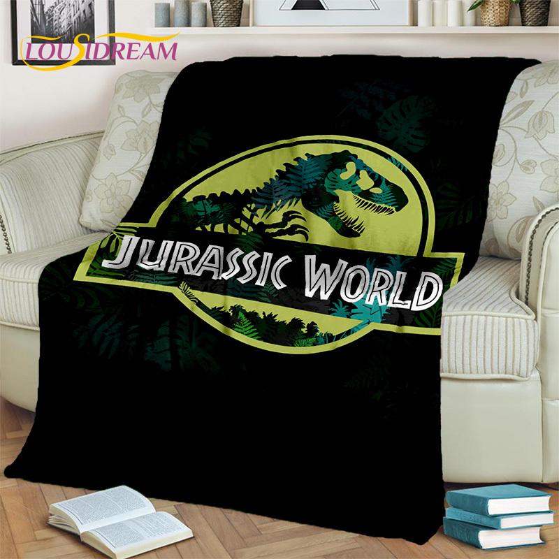 Jurassic Park Dinosaur 3D Cartoon Blanket,Flannel Throw Blanket for Home Bedroom Bed Sofa Picnic Office Hiking Leisure Nap Gift