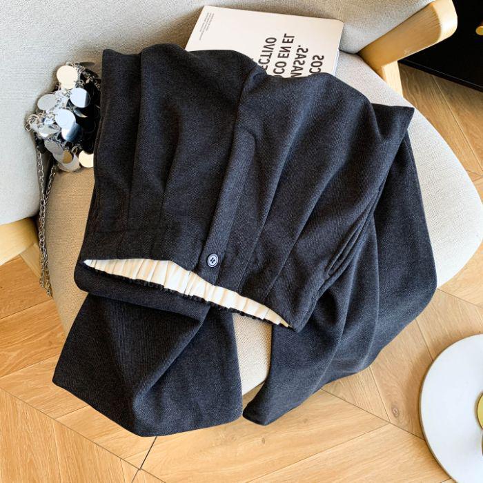 Women s Woolen Wide-Leg Pants - 2025 Autumn/Winter Collection, Thick Yamamoto Style, Long and Cozy for Winter. M