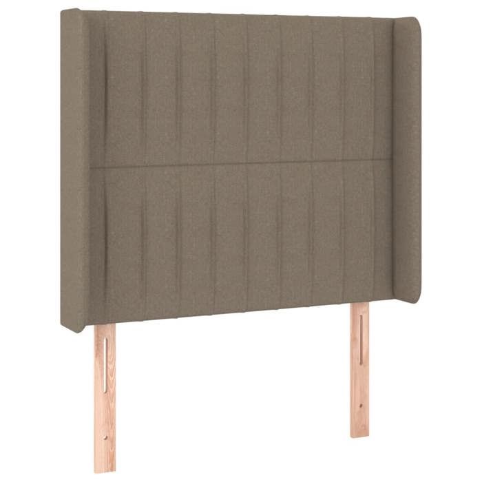 VidaXL Tête de Lit à LED Meuble de Chambre à Coucher Accessoire de Lit Simple Tête de Cadre de Lit Intérieur Taupe 3124280