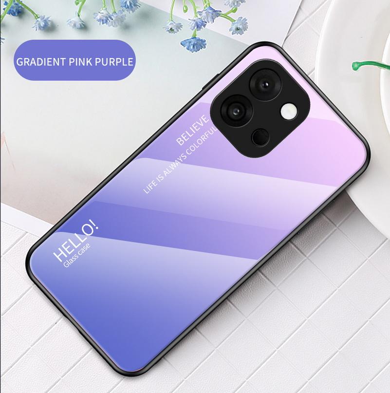 Gradient Tempered Glass Protect Case for OnePlus 13T One Plus Nord Ce 4 Lite 3 N30 Glossy Cover