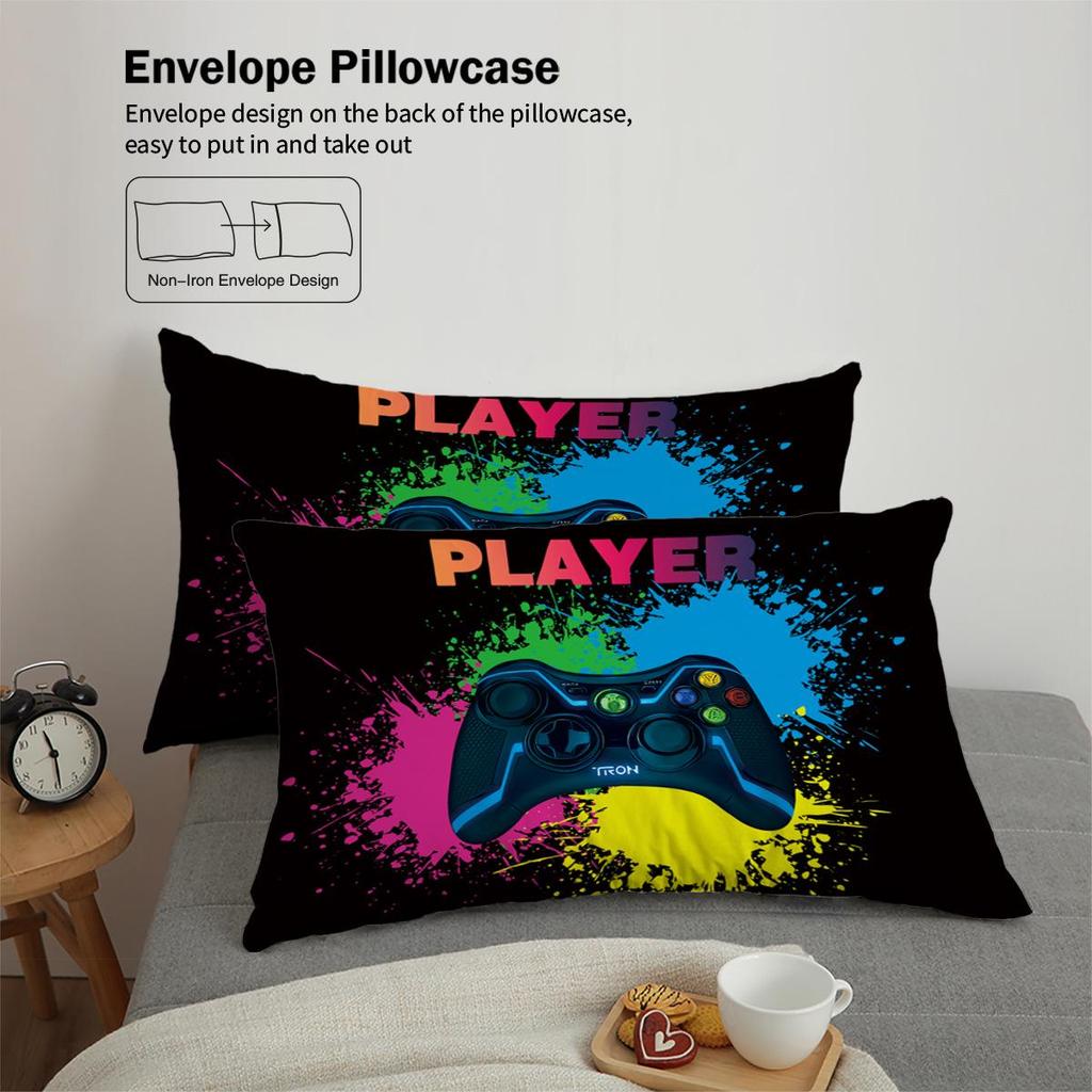 Benutzerdefiniertes grenzüberschreitendes dreiteiliges Set: Personalisierte Bettwäsche mit Bettbezug und Kissenbezug im Digitaldruck