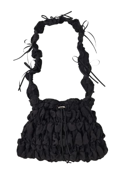 

SHOULDER RIBBON PURSE Bag FREE Black [Mousy] 010HA655-9151 Women s