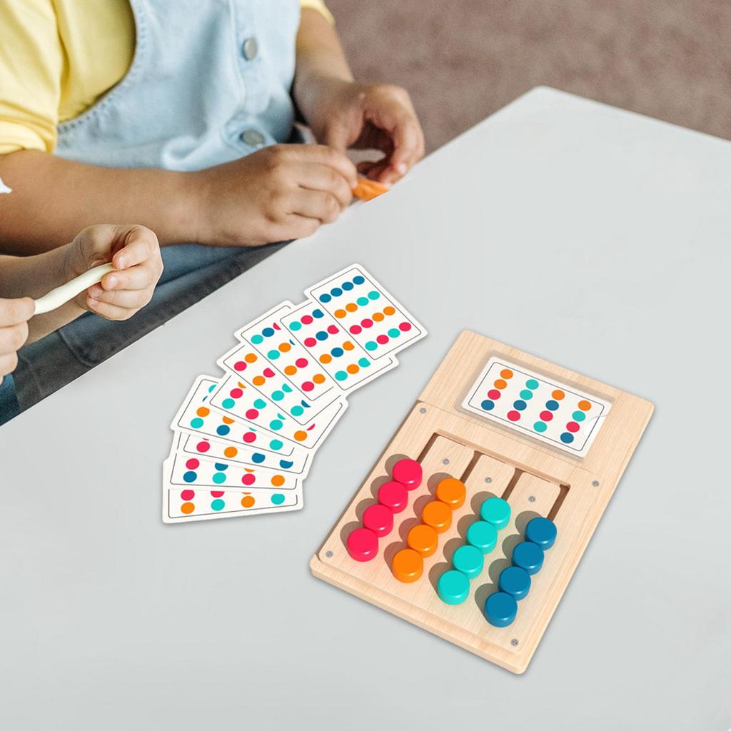 Montessori Preschool Learning Toys, Slide Puzzle Board, Educational Toys Shape Color