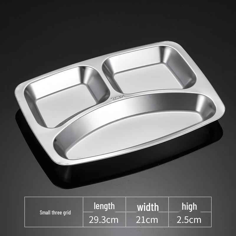 304 Stainless Steel Divided Meal Tray